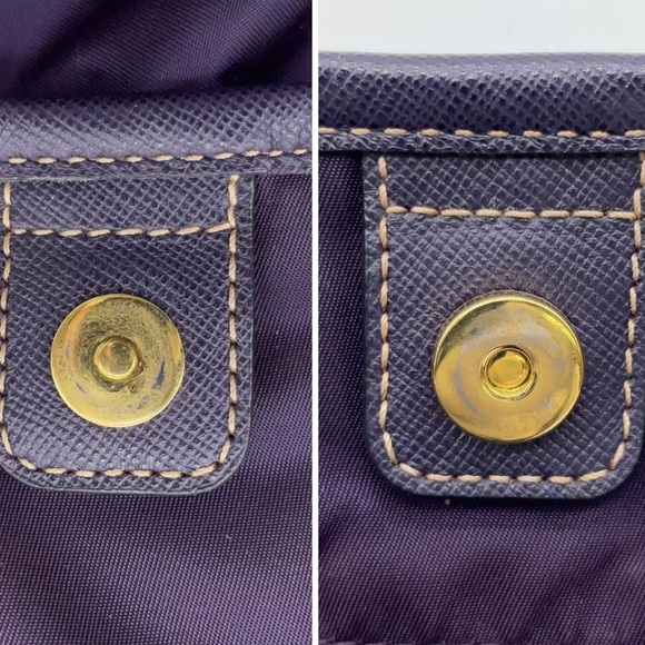 Authentic PRADA  Saffiano Purple Leather tote bag - Picture 10 of 15